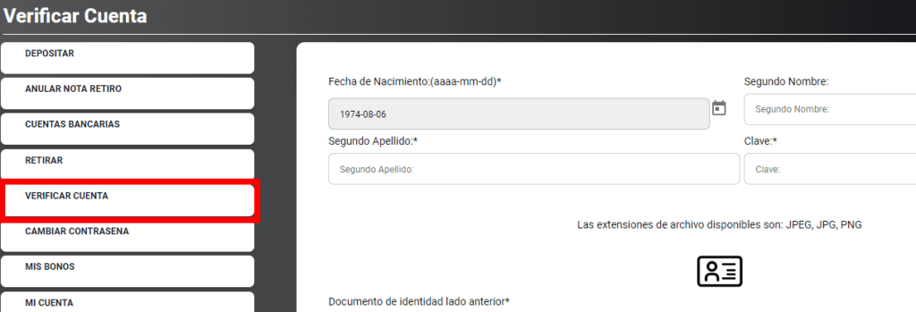 ecuabet Verificar cuenta