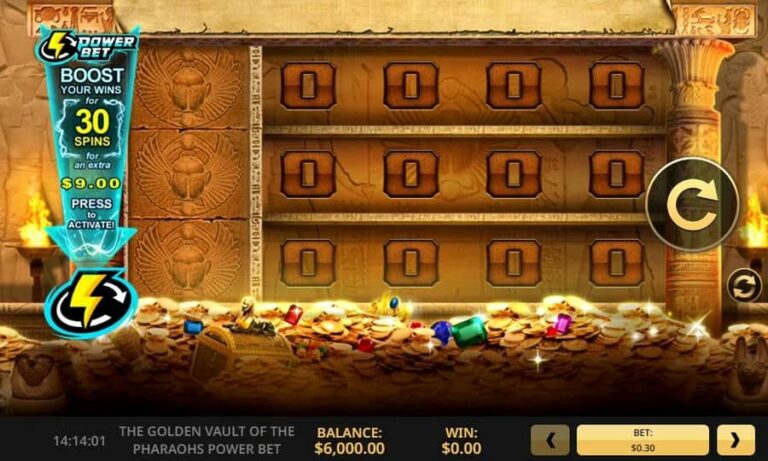 The Golden Vault Of The Pharaohs Power Bet